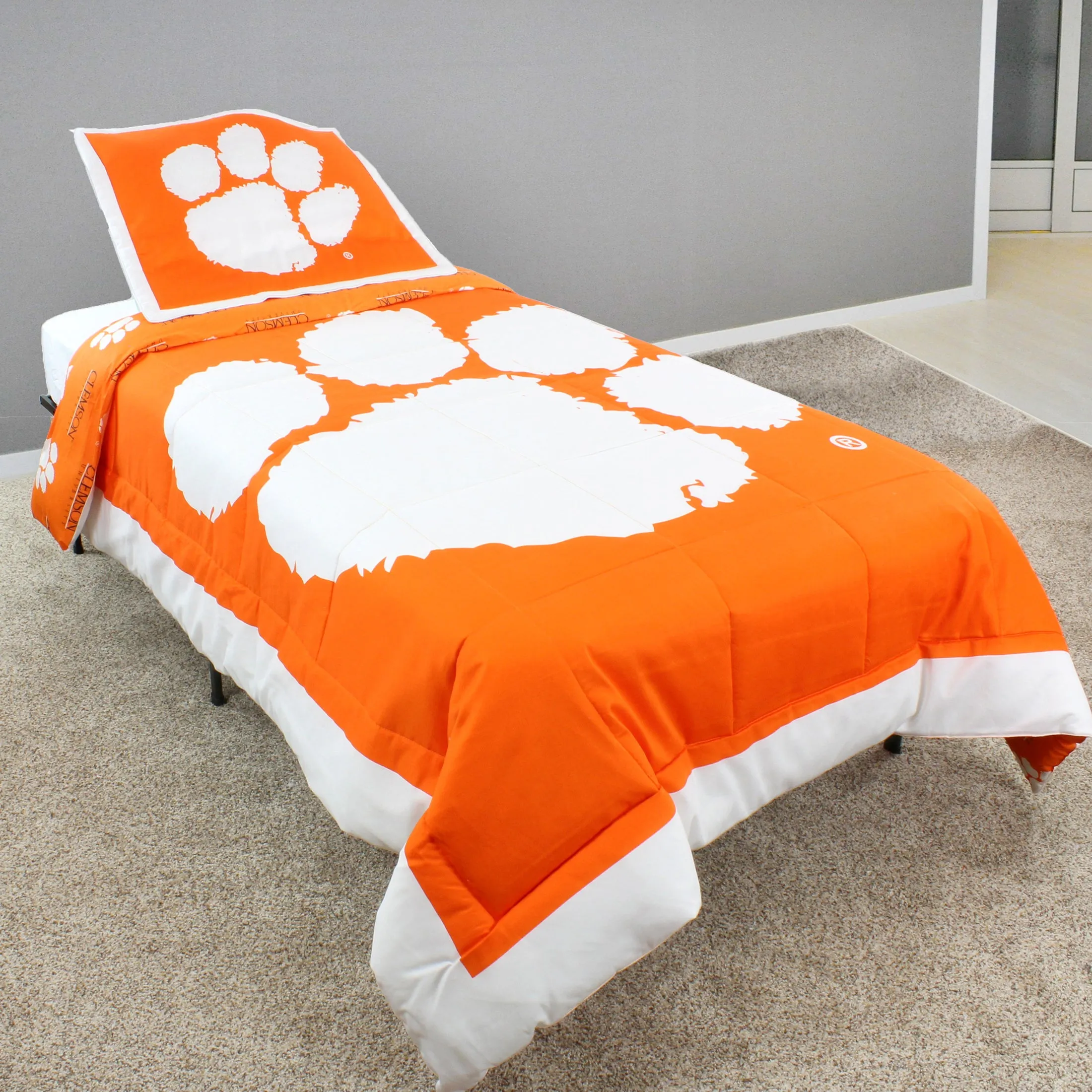 Clemson Tigers Reversible Cotton Comforter Set