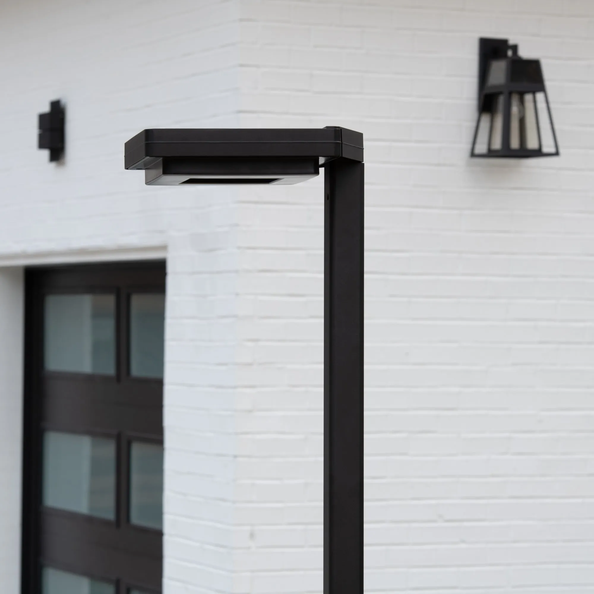 Contemporary Square Solar Post Light