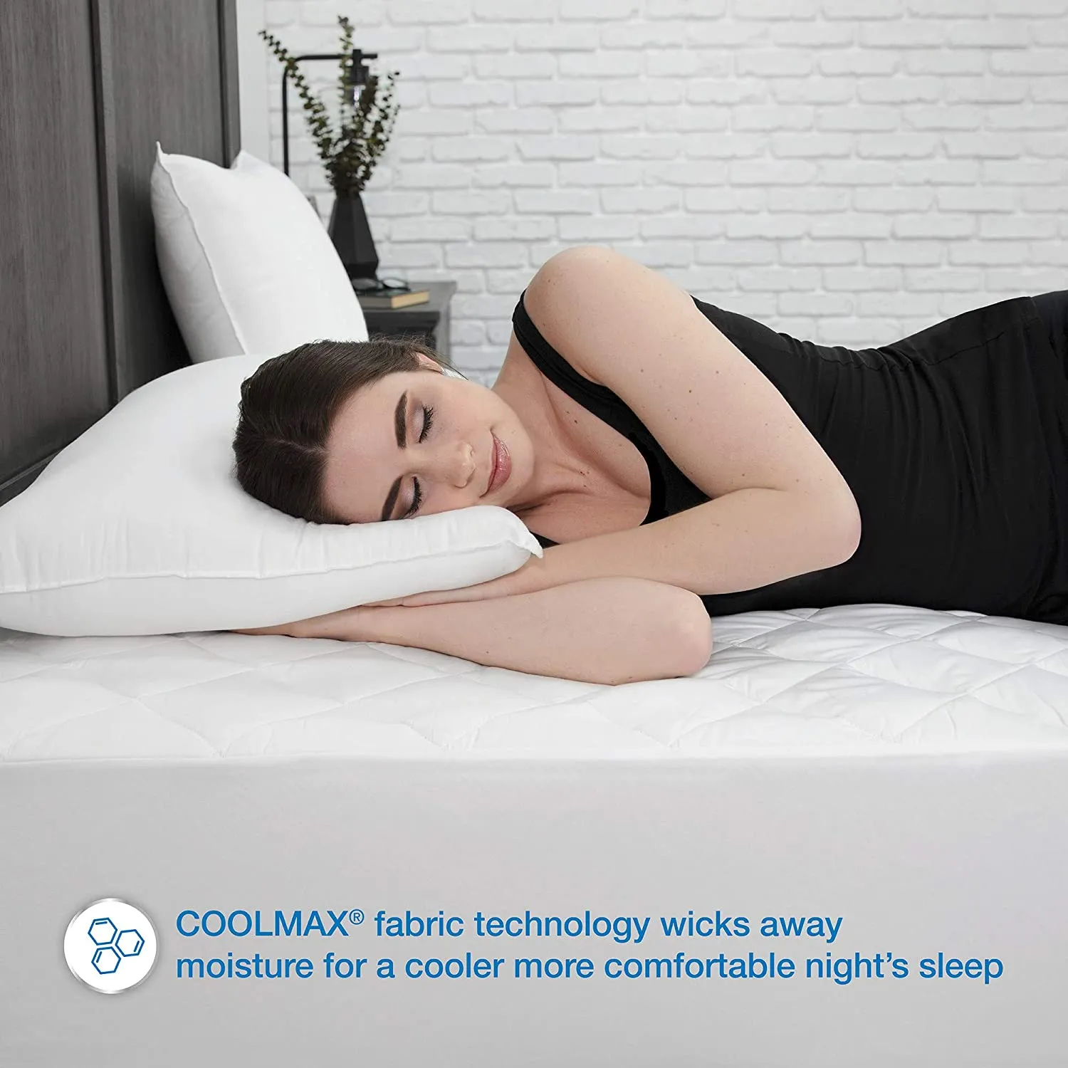 Coolmax 300 Thread Count Cotton Rich Mattress Pad available in 4 sizes