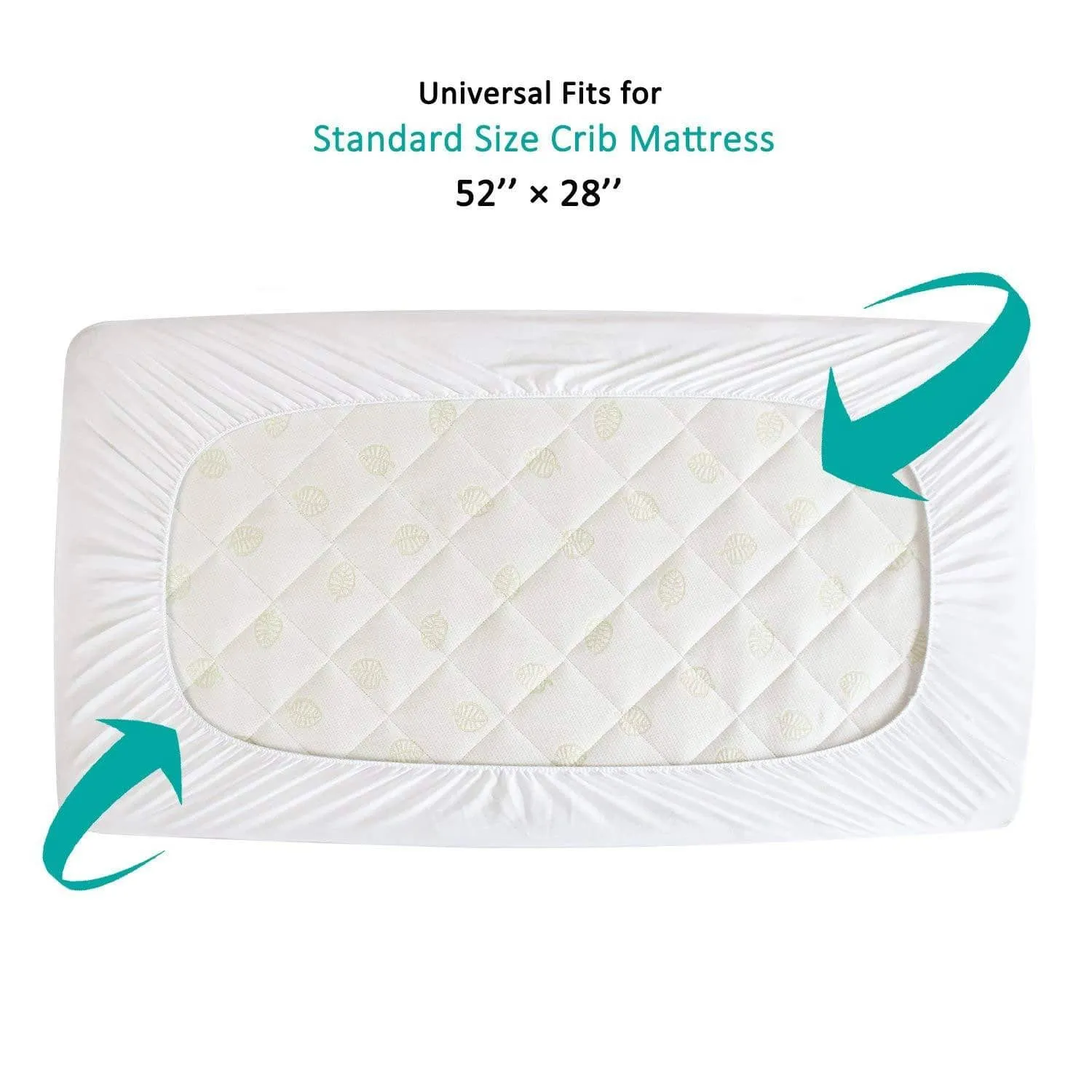 Crib Mattress Protector/ Pad Cover - 2 Pack, Ultra Soft Microfiber, Waterproof (for Standard Crib/ Toddler Bed)