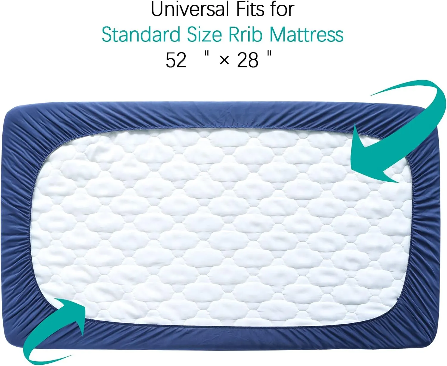 Crib Mattress Protector/ Pad Cover - 2 Pack, Ultra Soft Microfiber, Waterproof (for Standard Crib/ Toddler Bed)