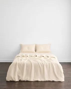 Crème 100% French Flax Linen Bedding Set