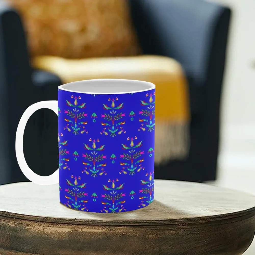 Dakota Damask Blue White Mug(11OZ)