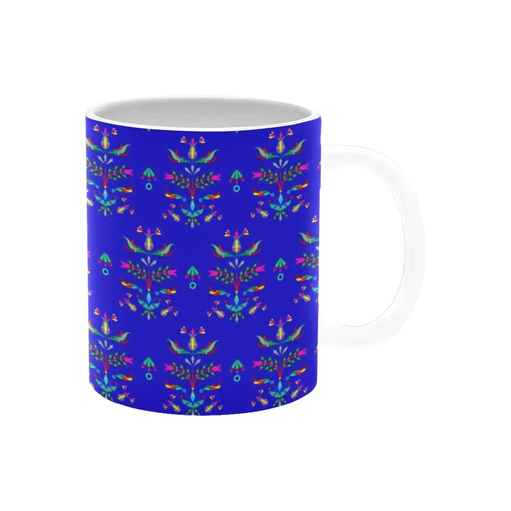 Dakota Damask Blue White Mug(11OZ)