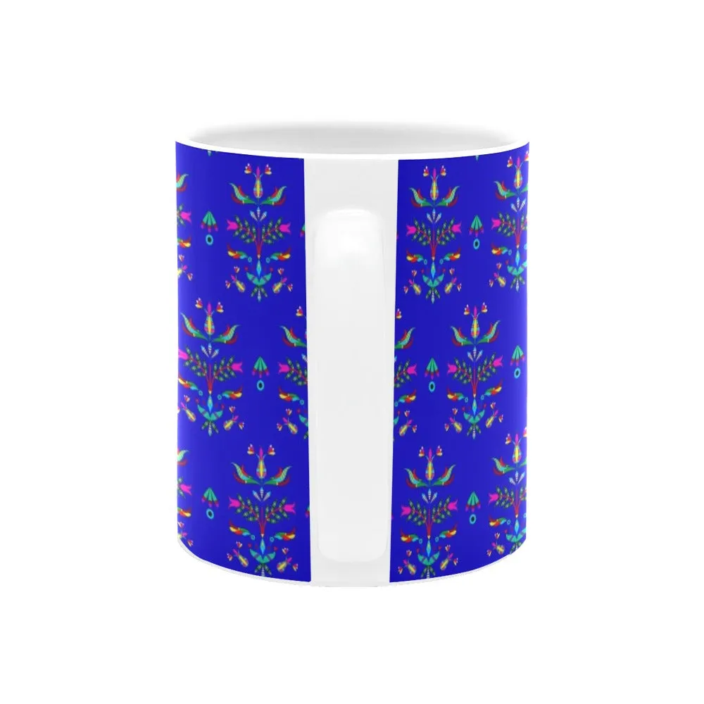 Dakota Damask Blue White Mug(11OZ)