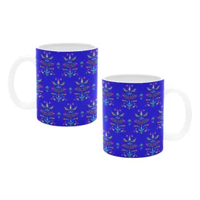 Dakota Damask Blue White Mug(11OZ)