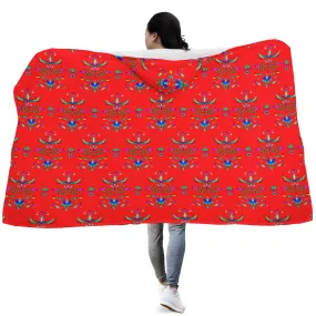 Dakota Damask Red Hooded Blanket