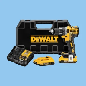 DeWalt 18V Brushless Compact Hammer Drill, 2 x 2.0Ah batteries, charger and kit box