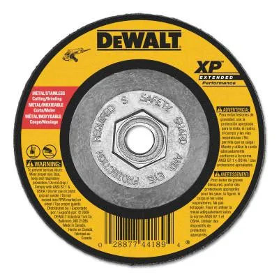 DeWalt® Extended Performance Type 27 Depressed Center Wheel, 4 1/2", Z24R, 1/4 in Thick, DW8809