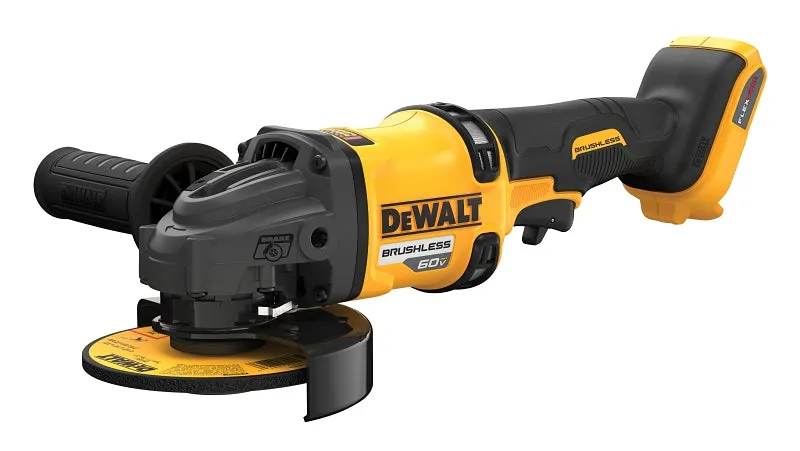 DeWALT FLEXVOLT DCG418B Brushless Grinder with Kickback Brake, Tool Only, 60 V, 5/8-11 Spindle, 4-1/2 in Dia Wheel :EA: QUANTITY: 1