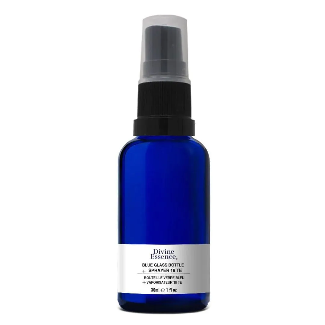 Divine Essence Blue Glass Bottle - Sprayer (30ml)