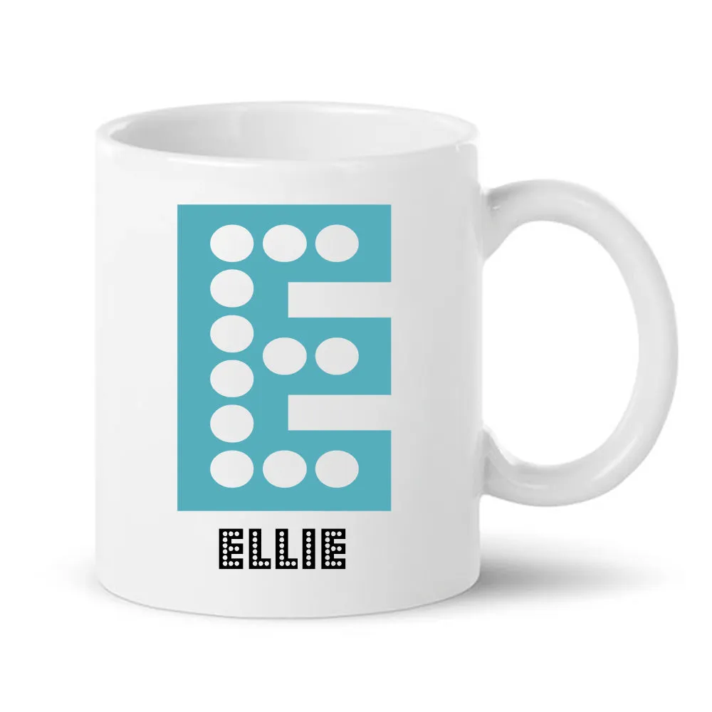 Dotty Initial Personalised Mug - Gloss Finish