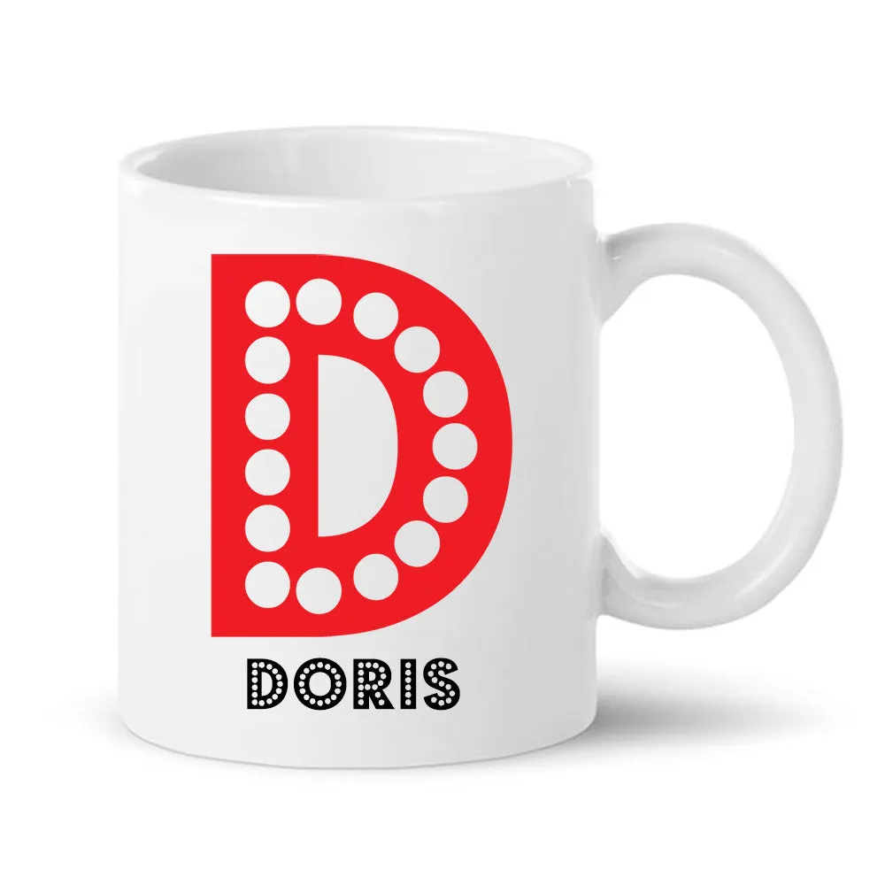 Dotty Initial Personalised Mug - Gloss Finish