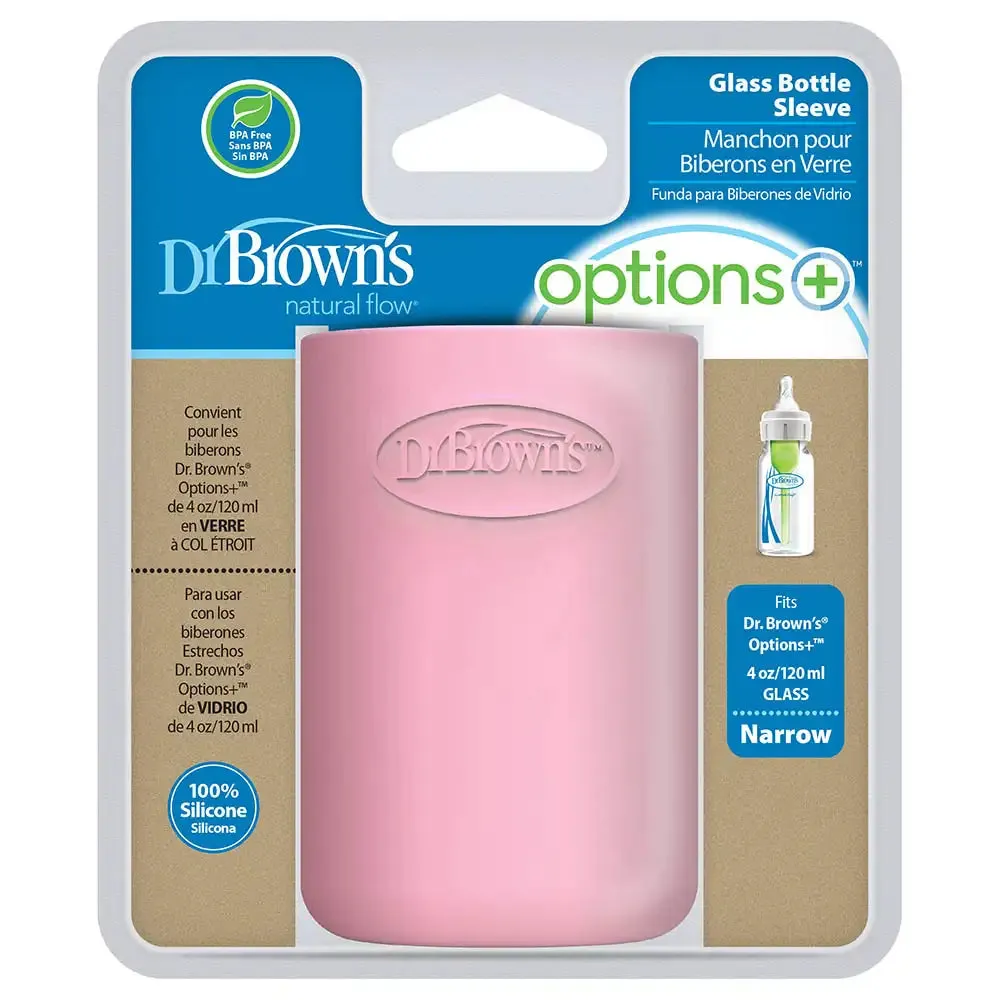 Dr. Browns 4 oz/120 ml Narrow Glass Bottle Sleeve (Pink)