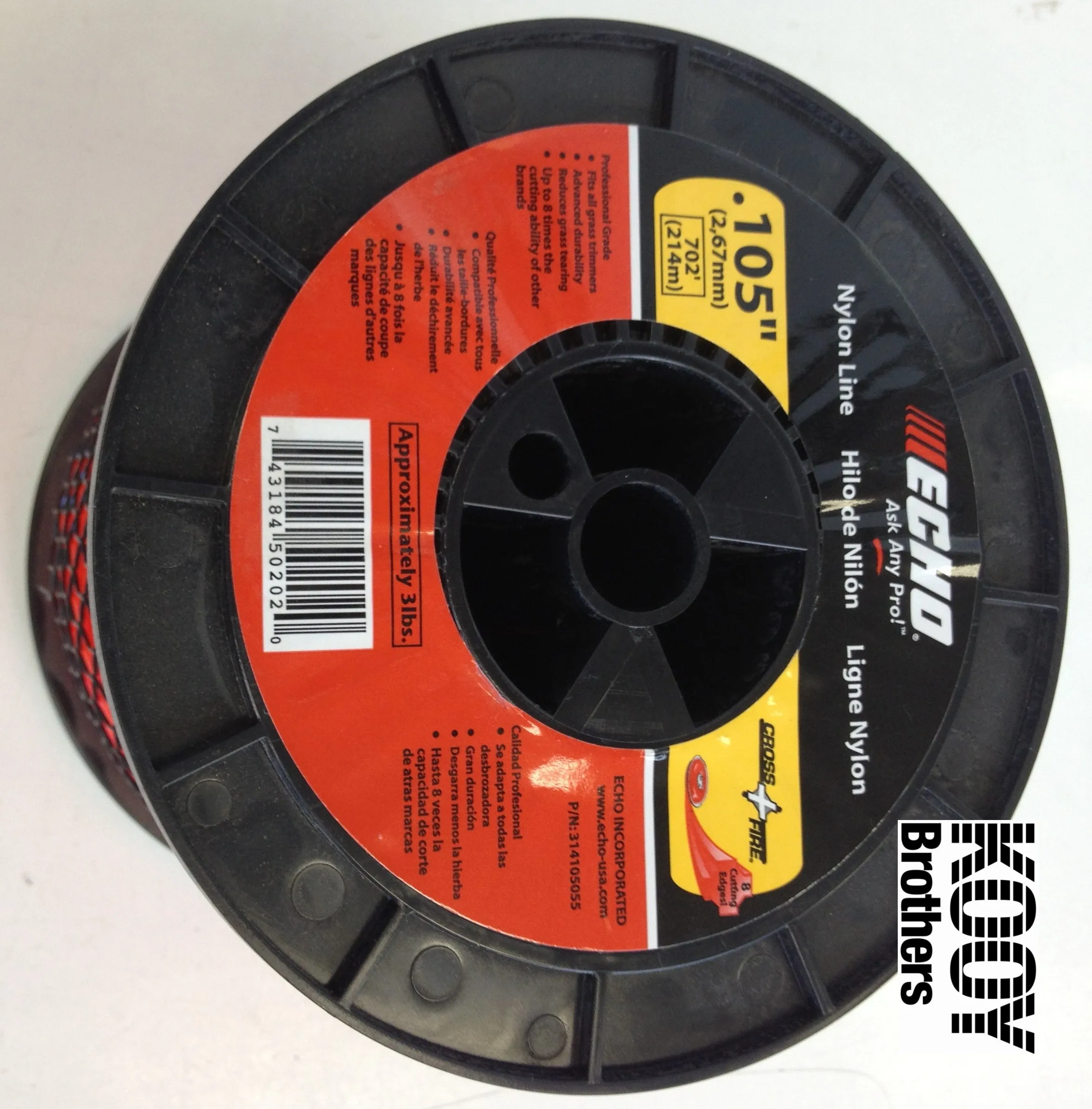 ECHO .105 Nylon Cross Fire Trimmer Line 3lb roll