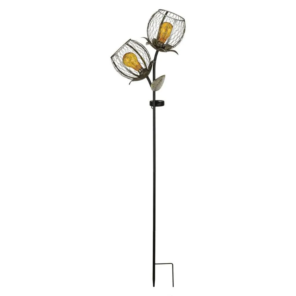 Edison Round Solar Flower Stake