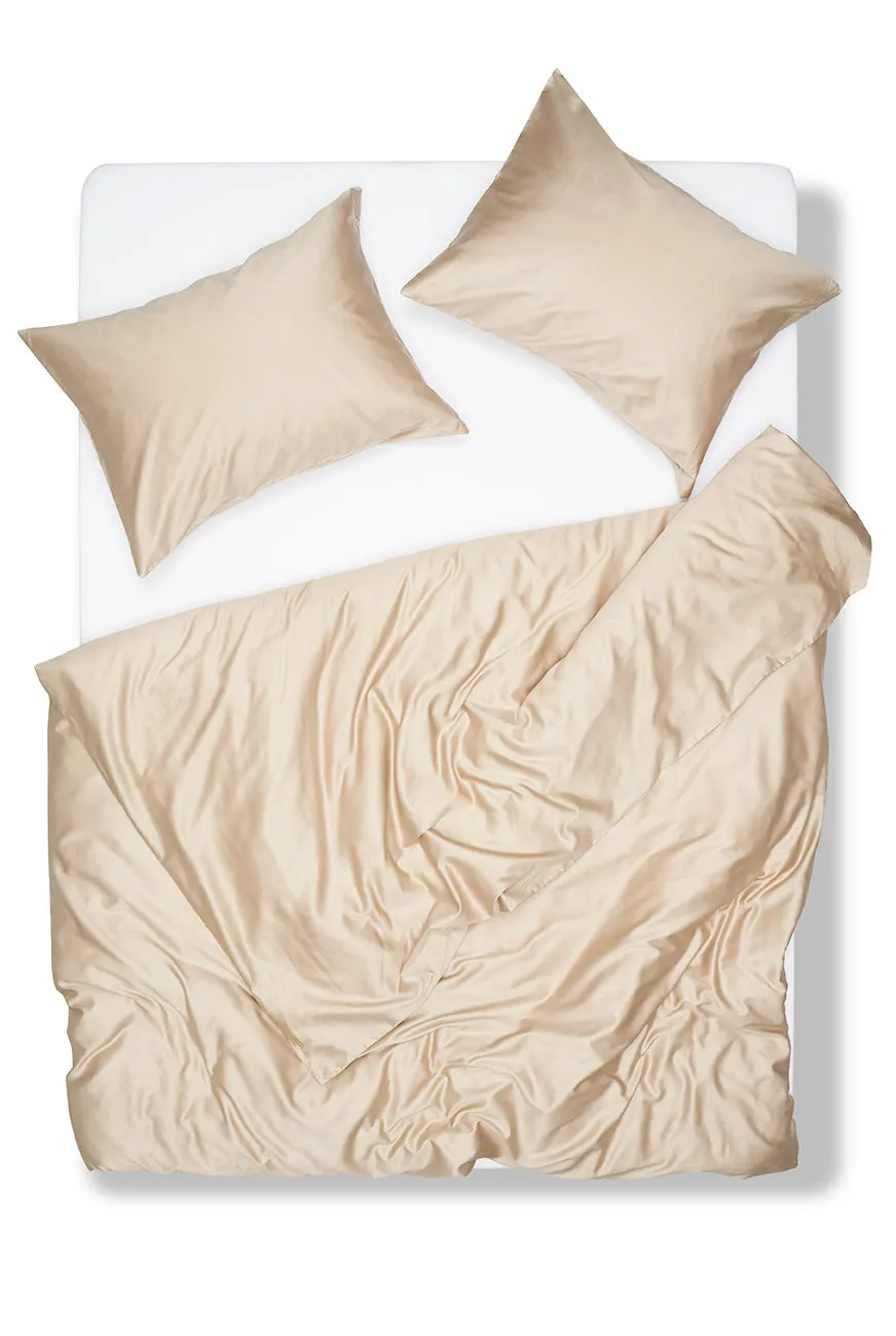 Egyptian Cotton Sateen Bedding in Sand Color