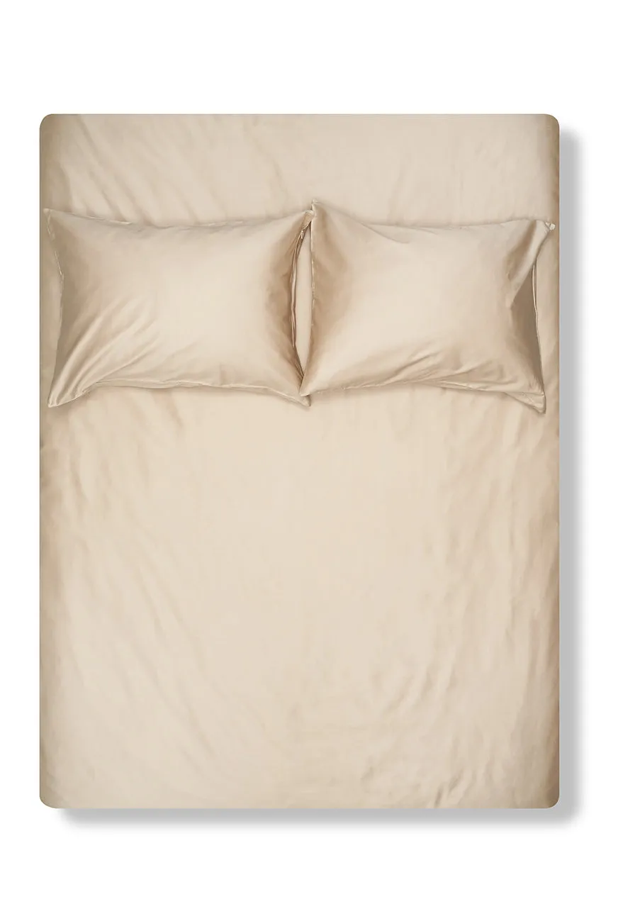 Egyptian Cotton Sateen Bedding in Sand Color