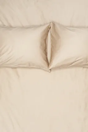 Egyptian Cotton Sateen Bedding in Sand Color