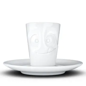 Espresso Cup with Saucer, Tasty Face