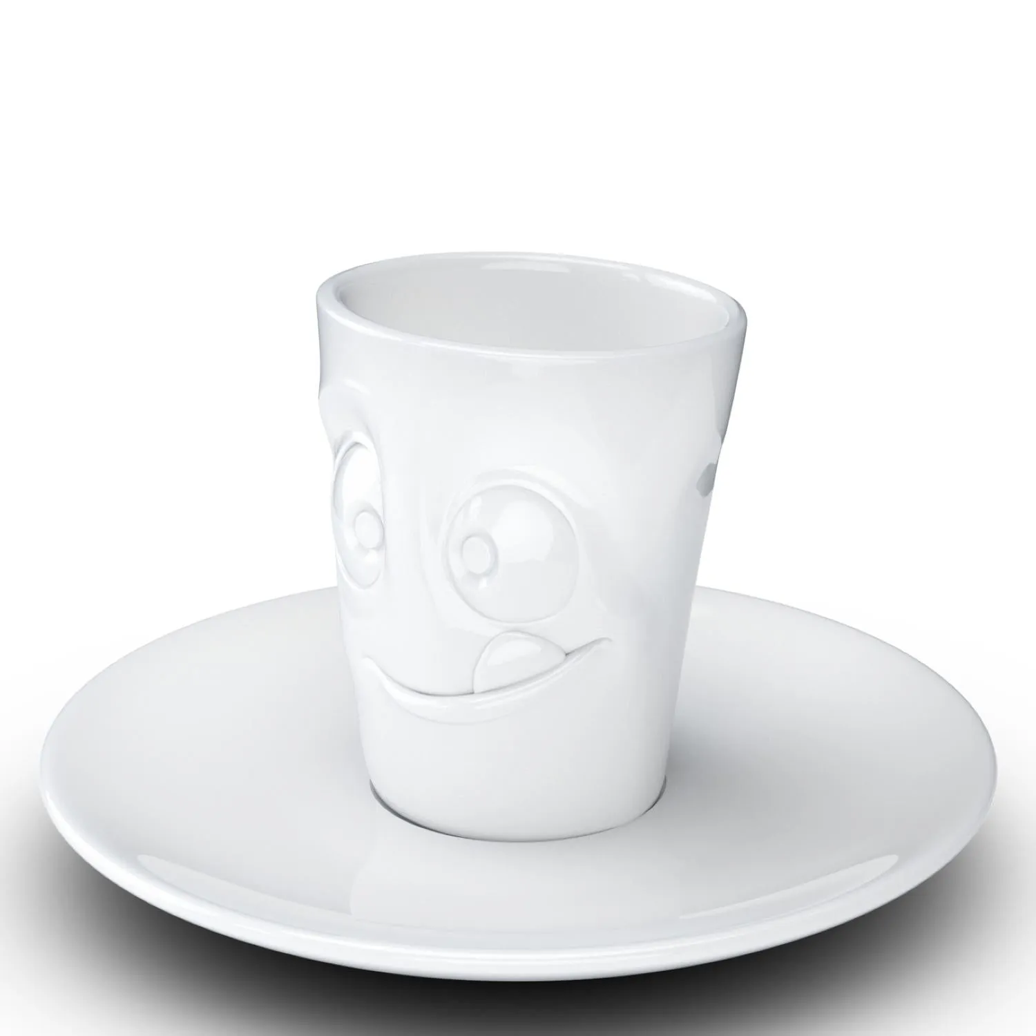 Espresso Cup with Saucer, Tasty Face