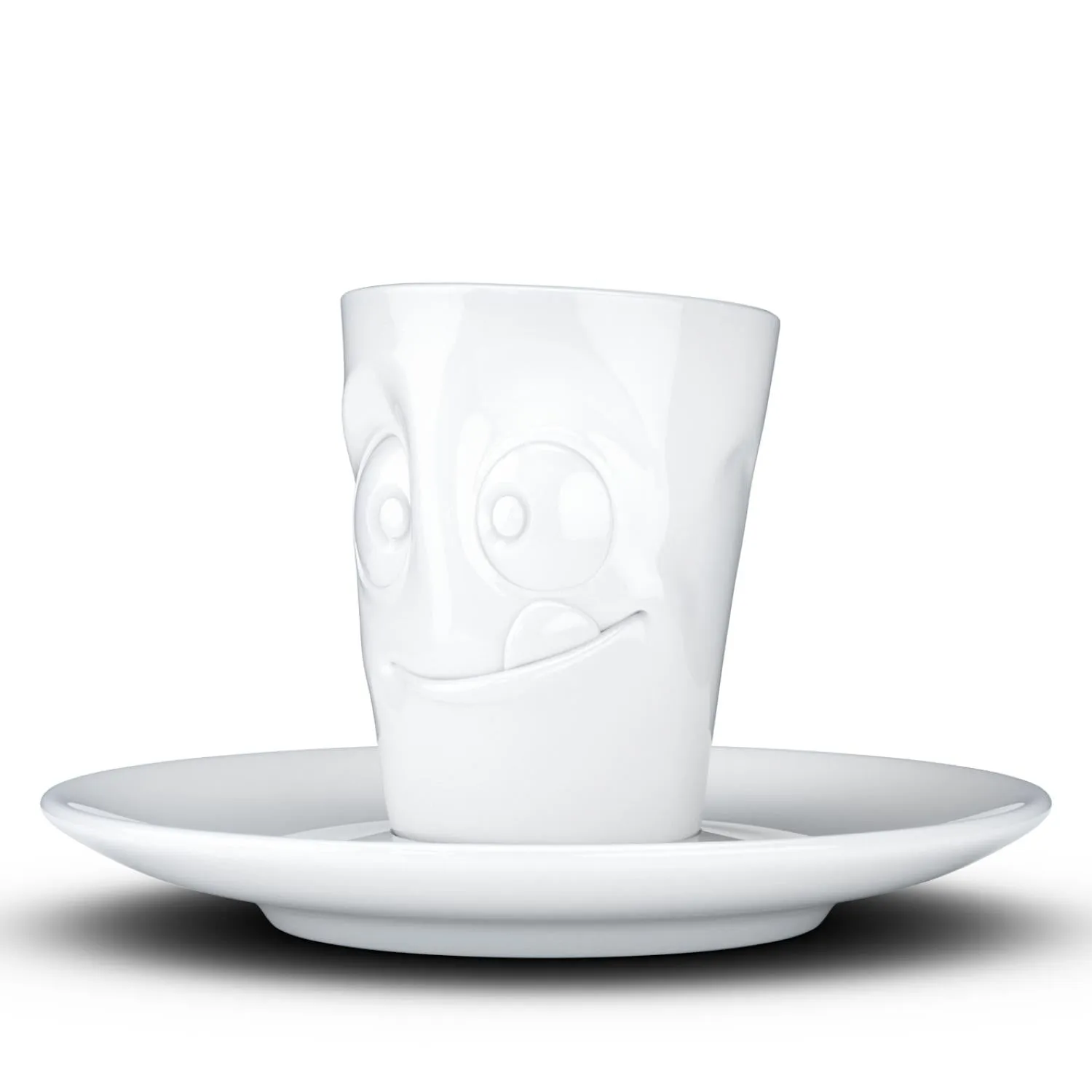 Espresso Cup with Saucer, Tasty Face