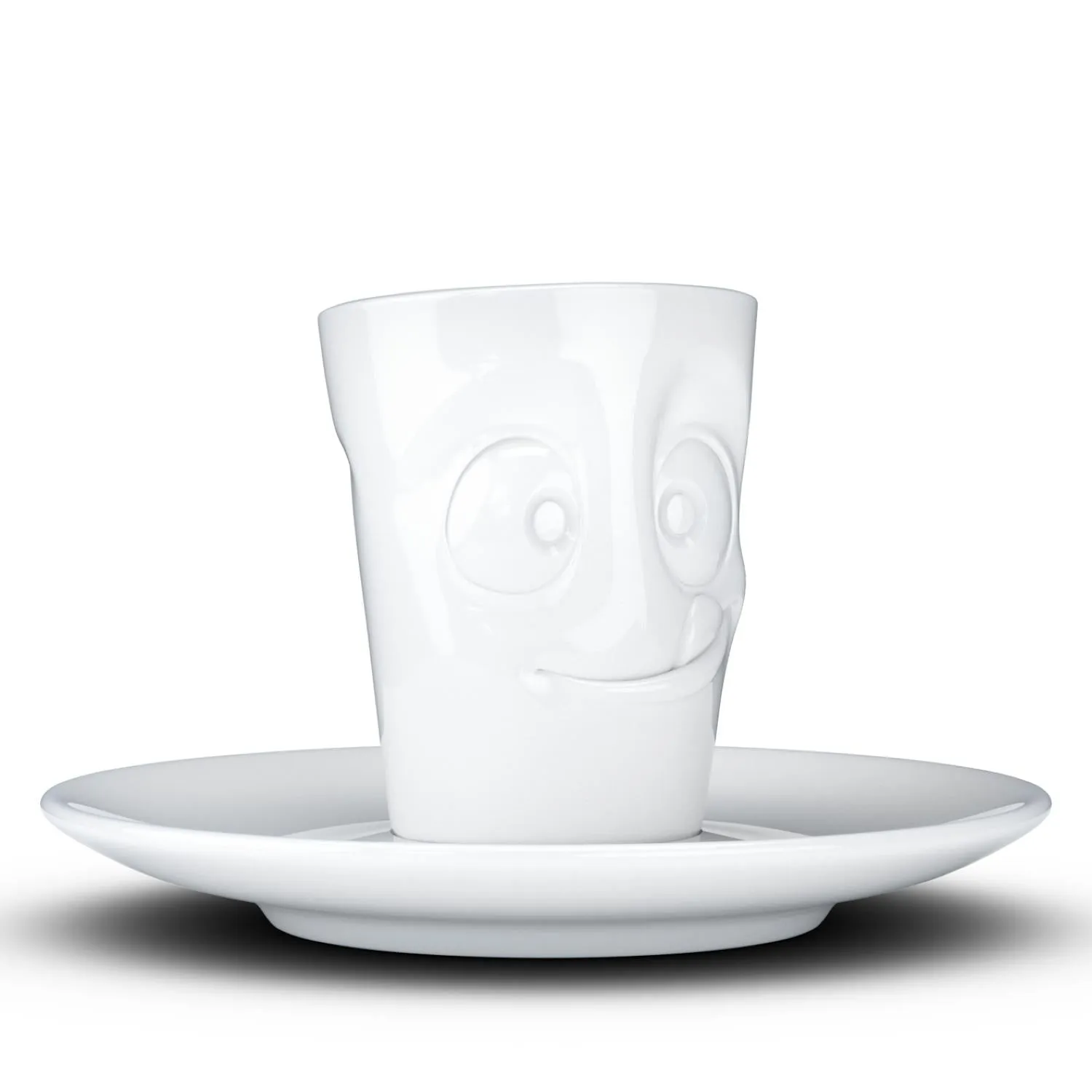 Espresso Cup with Saucer, Tasty Face