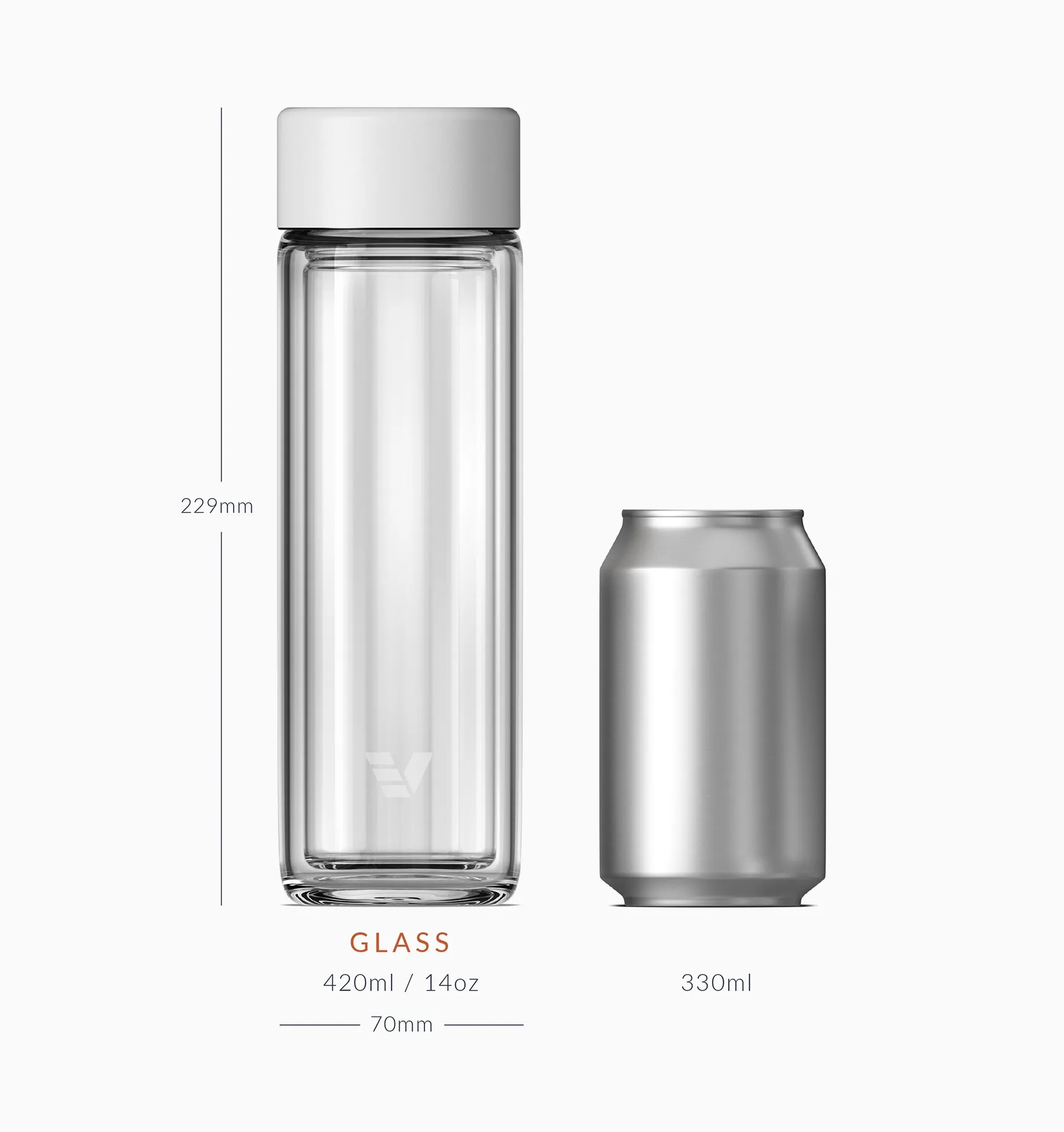 Ever Vessel Glass Multi Water Bottle