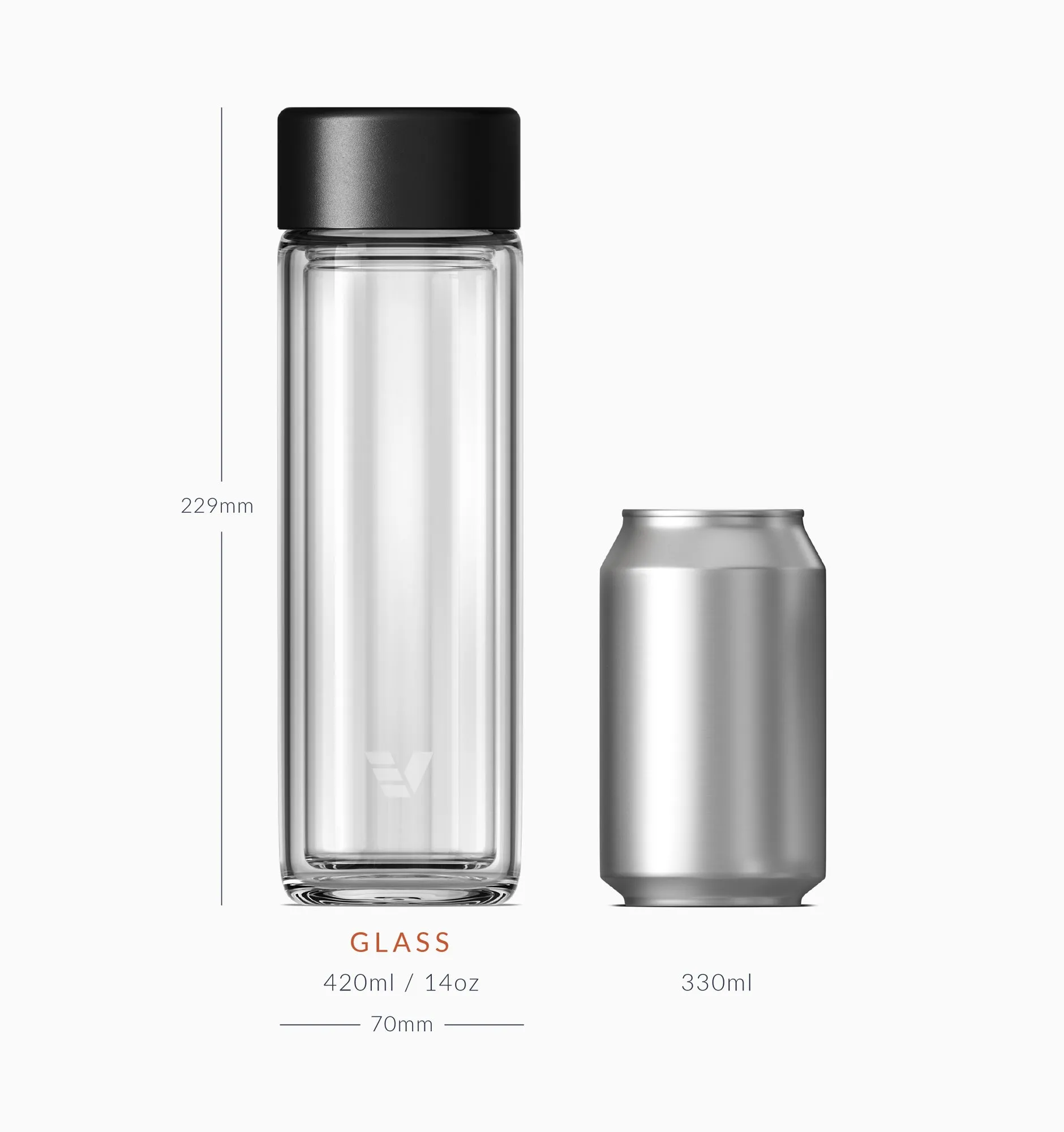 Ever Vessel Glass Multi Water Bottle