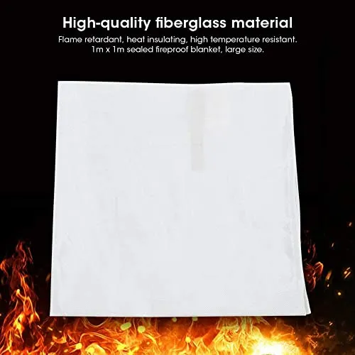 Fire Blankets for Industries Hotels, Kitchen, Camping, Home, Flame, Retardant, Fiber Glass Material Fire Suppression Blanket (White Color)