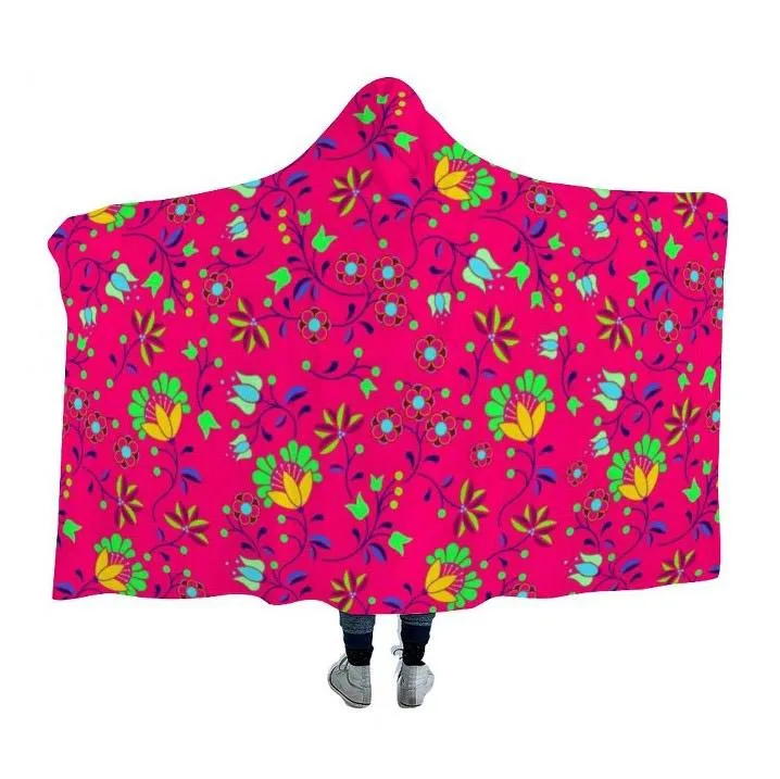 Fleur Indigine Rouge Hooded Blanket