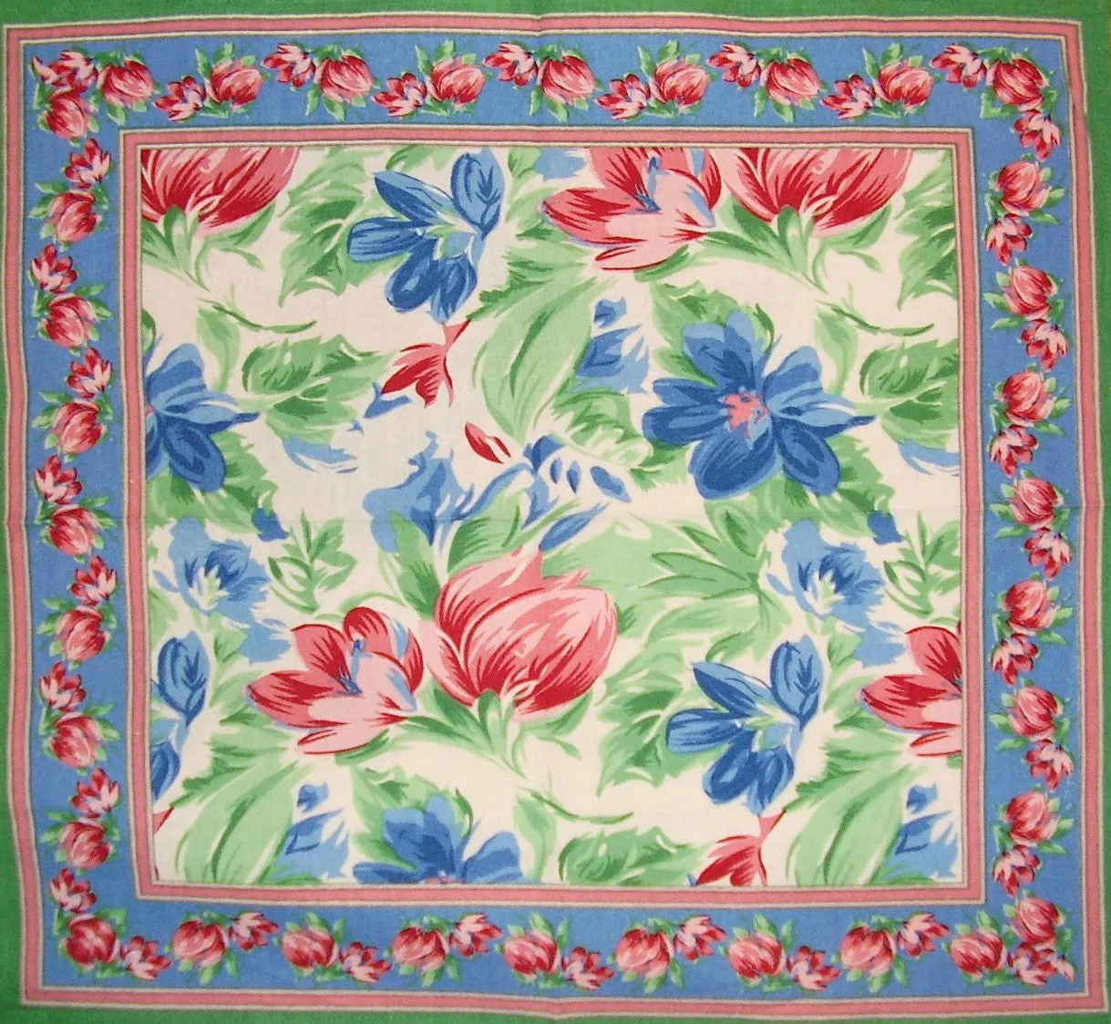 Floral Brush Cotton Table Napkin 18" x 18" Multi Color