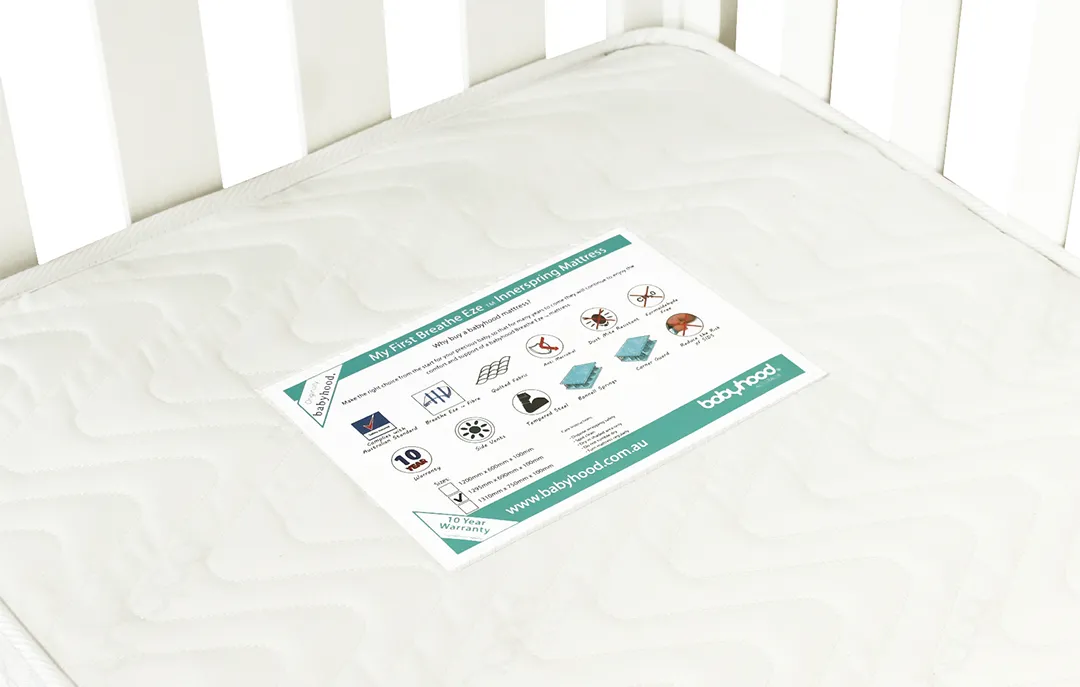 [FOC Assembly] (1 yr warranty) Babyhood Riya Cot 5-in-1 Beech/Grey   My First Innerspring - (Bundle Pack)