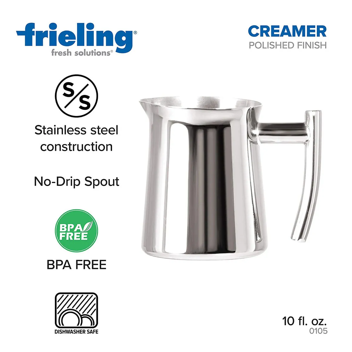 Frieling USA 18/10 Stainless Steel Creamer/Frothing Pitcher