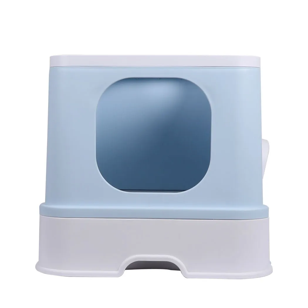 Fully Enclosed Kitty Toilet Basin in Blue