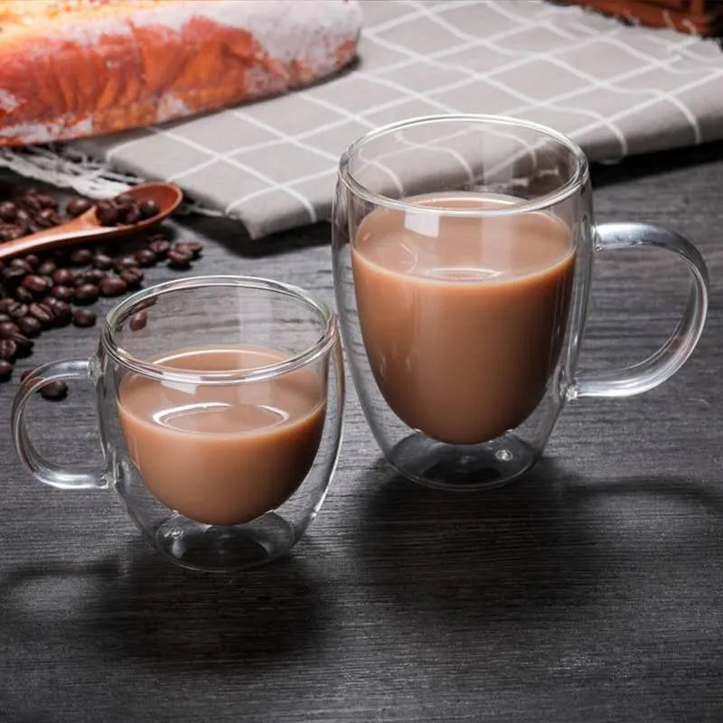 Funki Buys | Cups | Glass Double Wall Borosilicate Mug 2/3/4