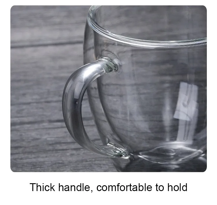 Funki Buys | Cups | Glass Double Wall Borosilicate Mug 2/3/4