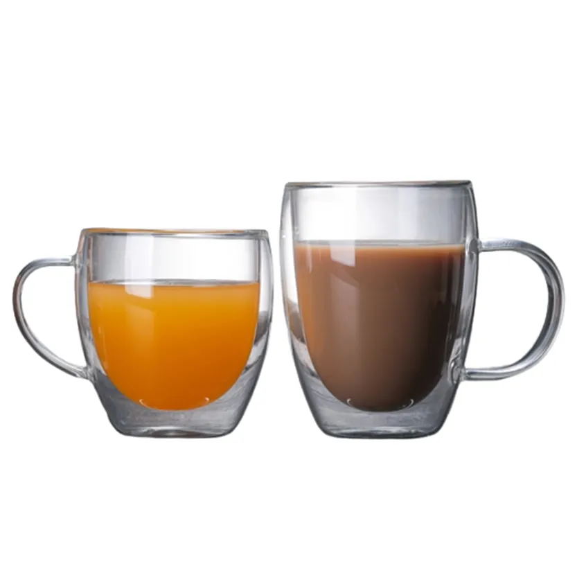 Funki Buys | Cups | Glass Double Wall Borosilicate Mug 2/3/4