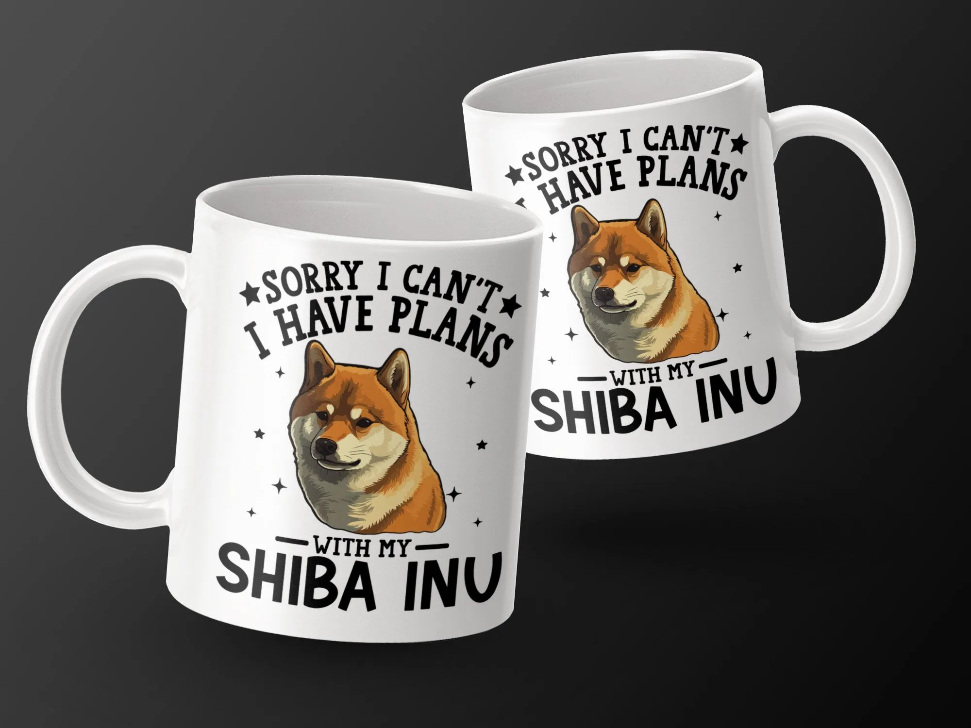 Funny Dog Themed Coffee Mug with Shiba Inu Saying Mug