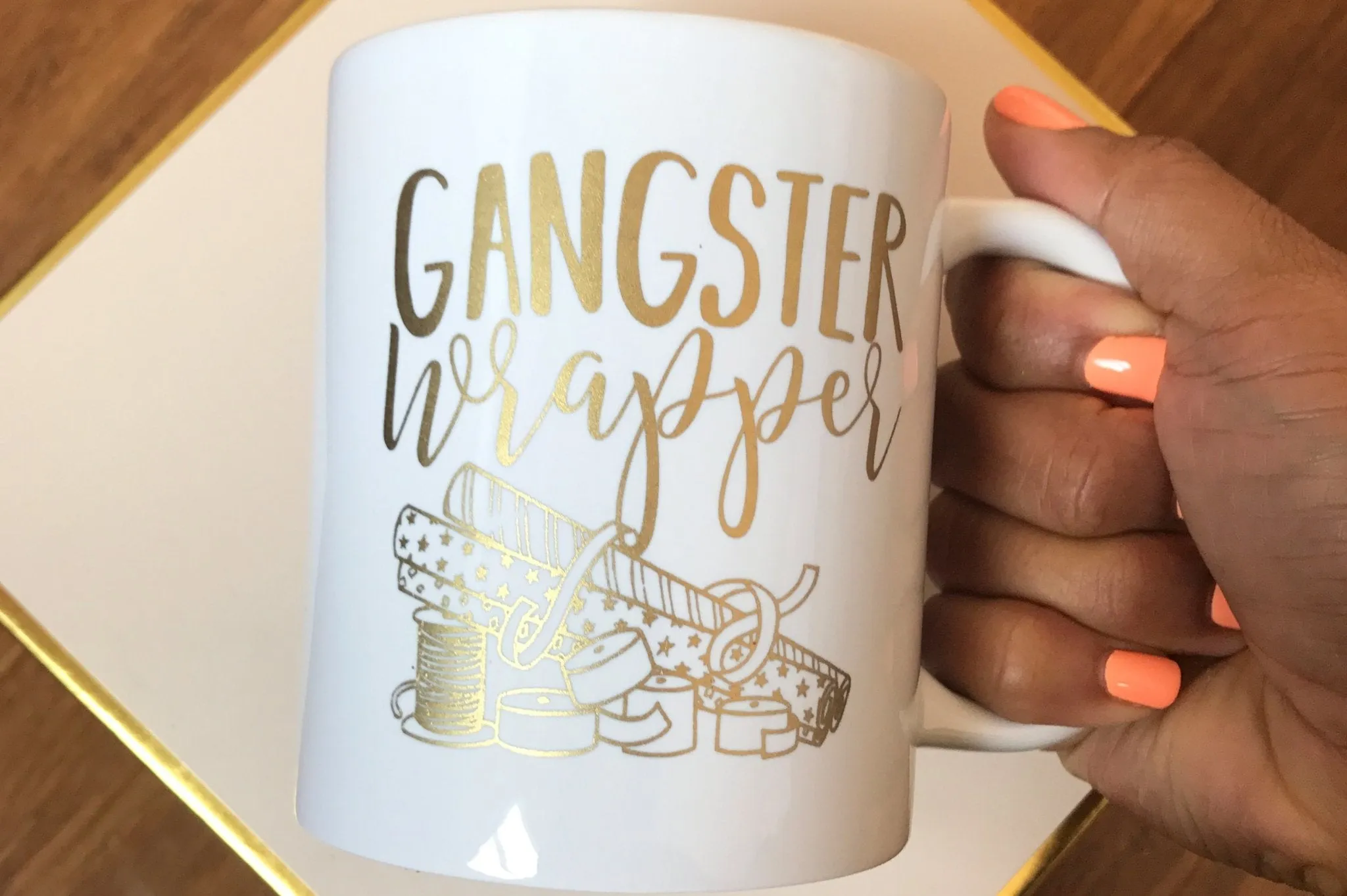 Gangster Wrapper Gold Foil Mug