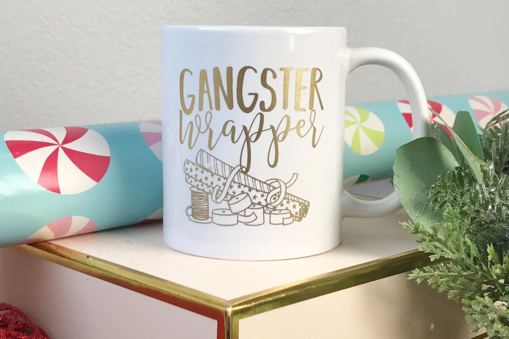 Gangster Wrapper Gold Foil Mug