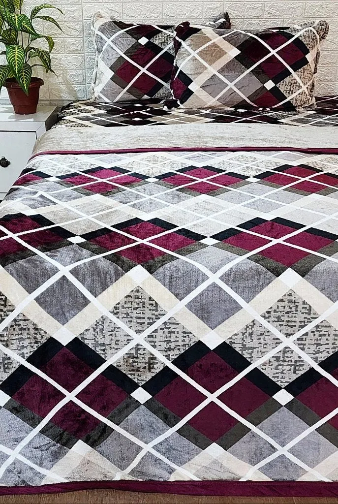 Geometrical Pattern Warm Duvet Cover Set