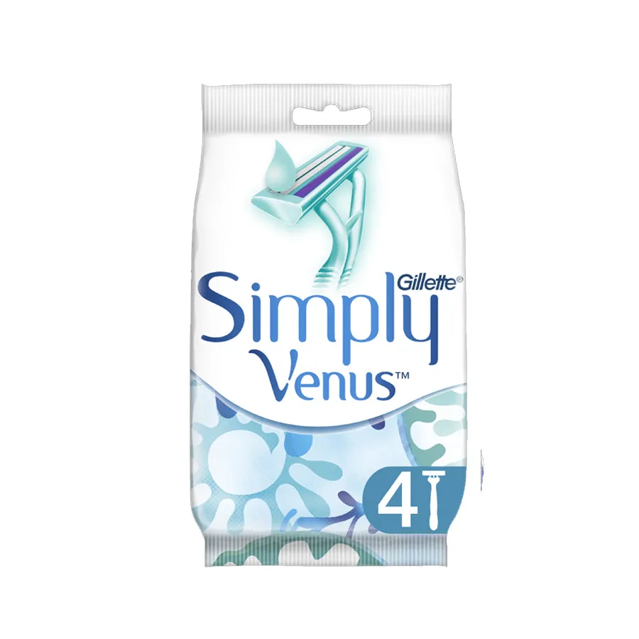 Gillette Simply Venus 2 Disposable Razors (4 Pack)