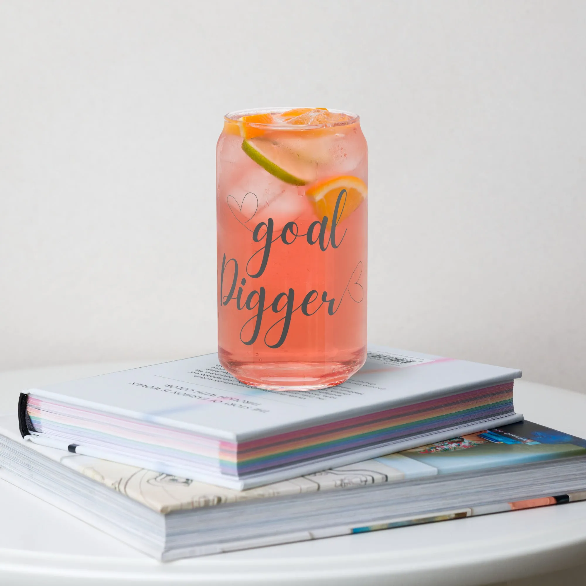 Goal Digger Can-Shaped Glass