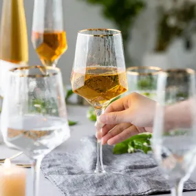 Gold Rim Wine Glasses