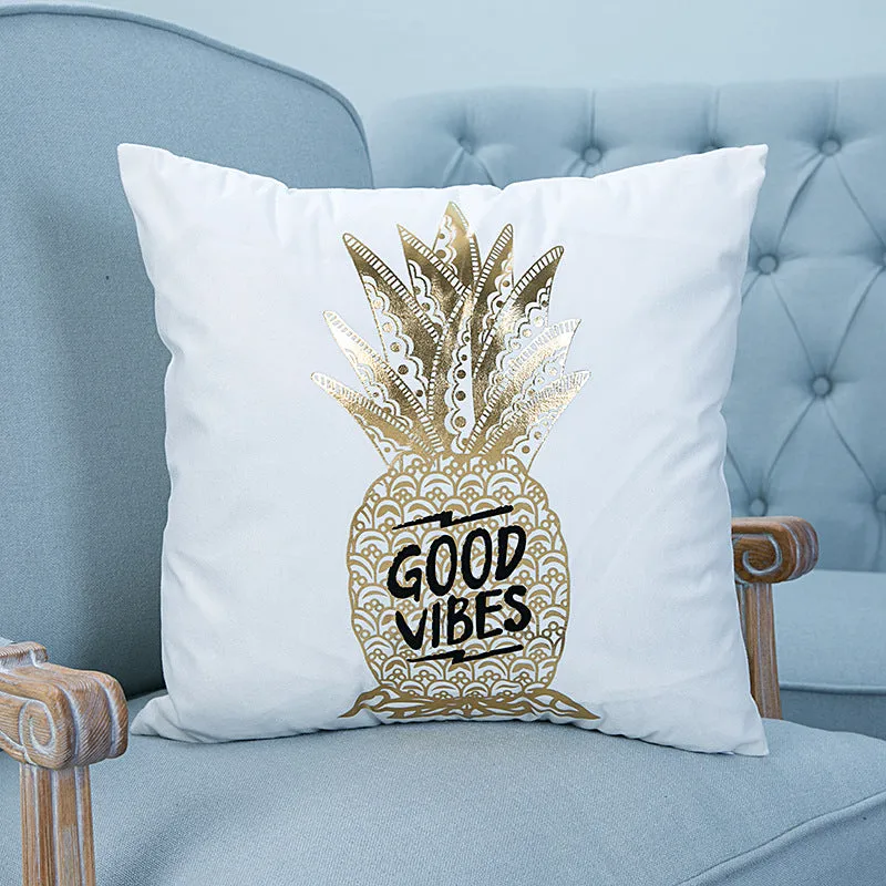 Good Vibes Pineapple Pillow Case Cover - Home Decorations