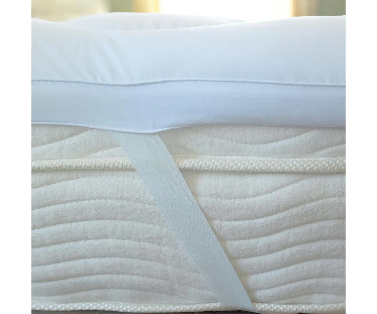 Great Bay Ultra Soft 2 Inch Down Alternative Mattress Topper Wave White Twin XL