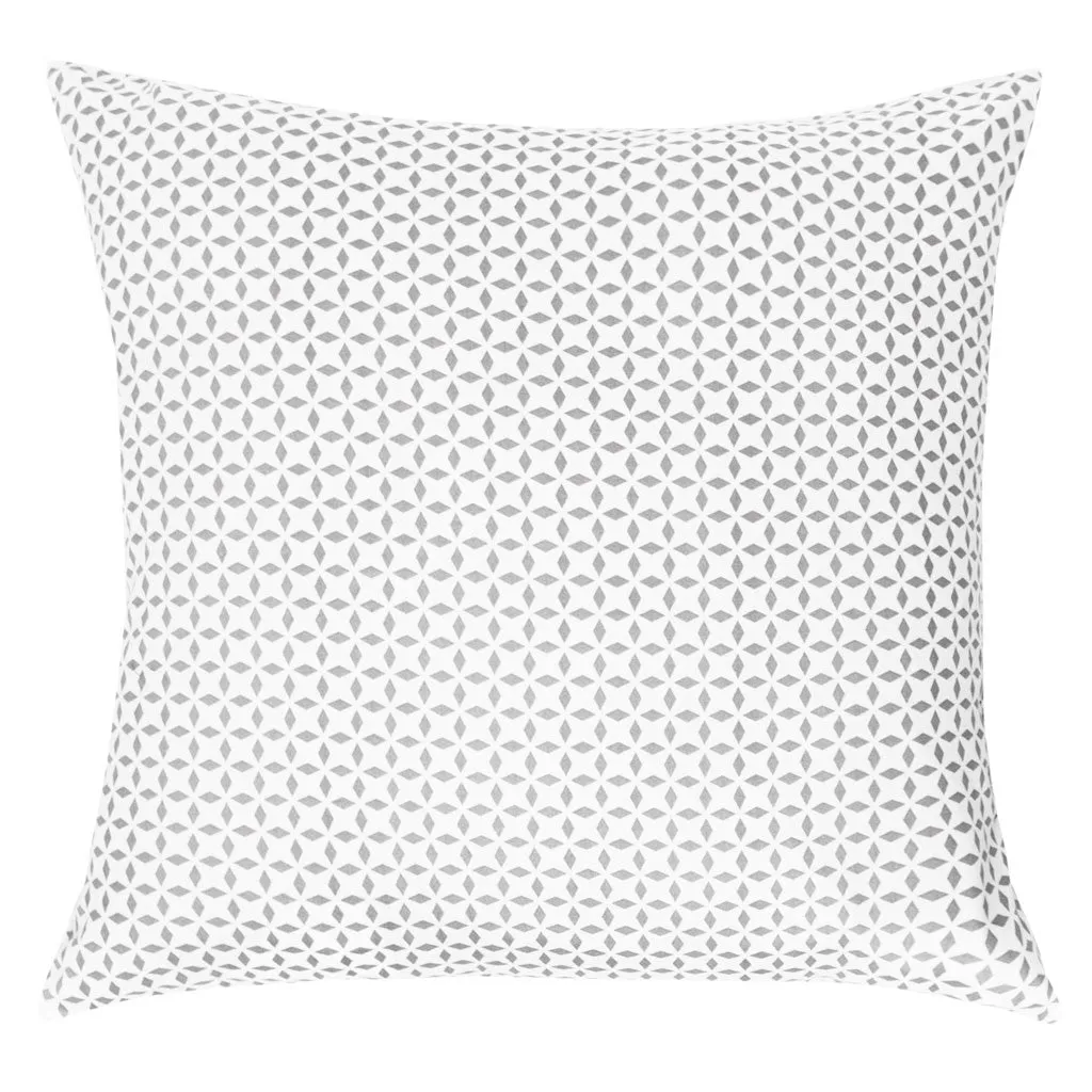 Grey Morning Glory Throw Pillow