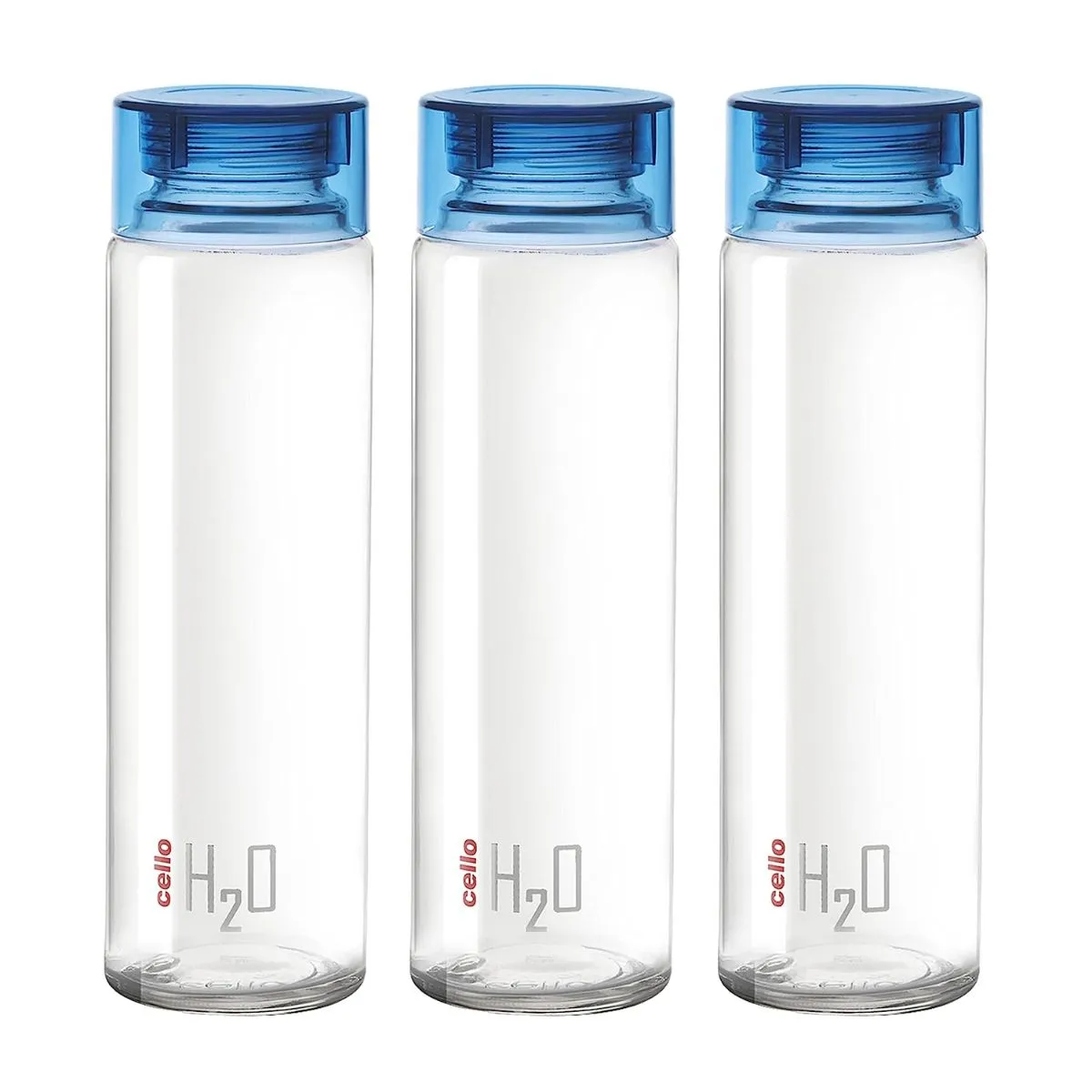 H2O Glass Water Bottle with Plastic Cap, 920ml