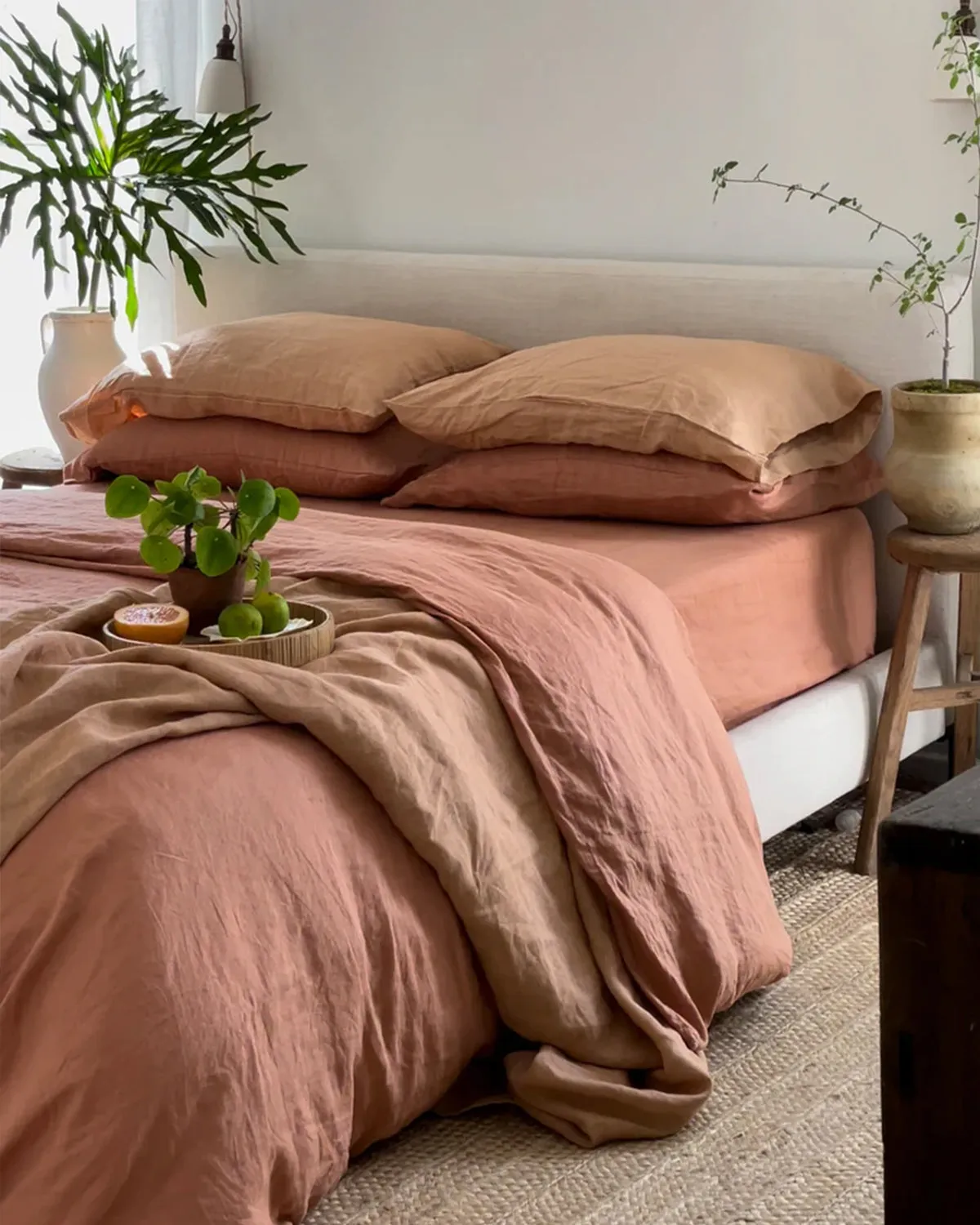 Hazelnut 100% French Flax Linen Sheet Set